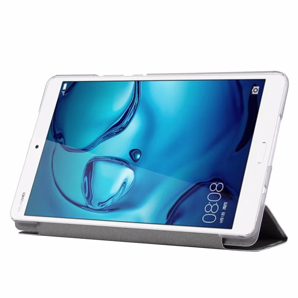 Для Huawei Mediapad M3 Lite 8 0 Шелковый горизонтальный Флип кожаный чехол с тремя