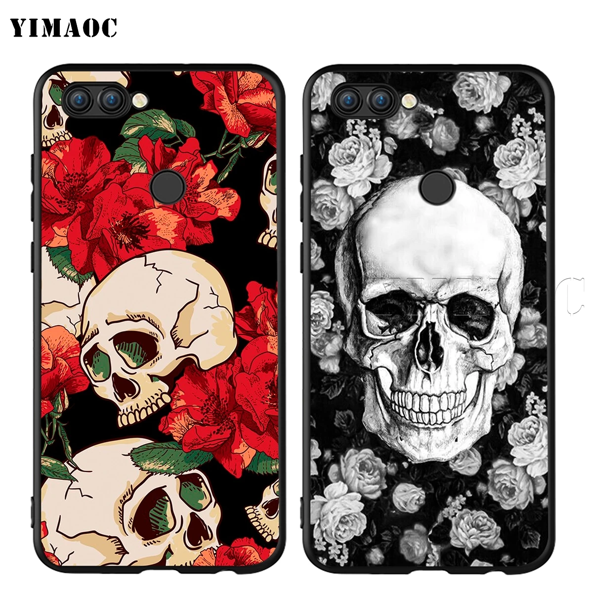 Силиконовый чехол YIMAOC с цветочным принтом сахарного черепа для huawei mate 10 P8 P9 P10 P20 Lite Pro P Y7 Y9 Smart Mini