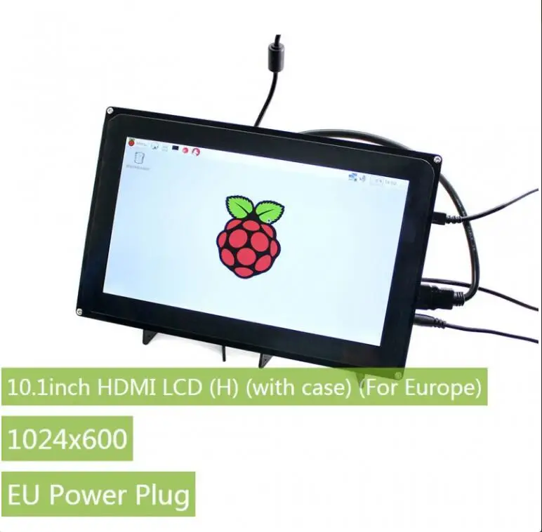

10.1inch HDMI LCD (H) (with case) (For Europe) 1024x600Touch Screen Supports Multi mini-PCs, Multi Systems, Multi Interface