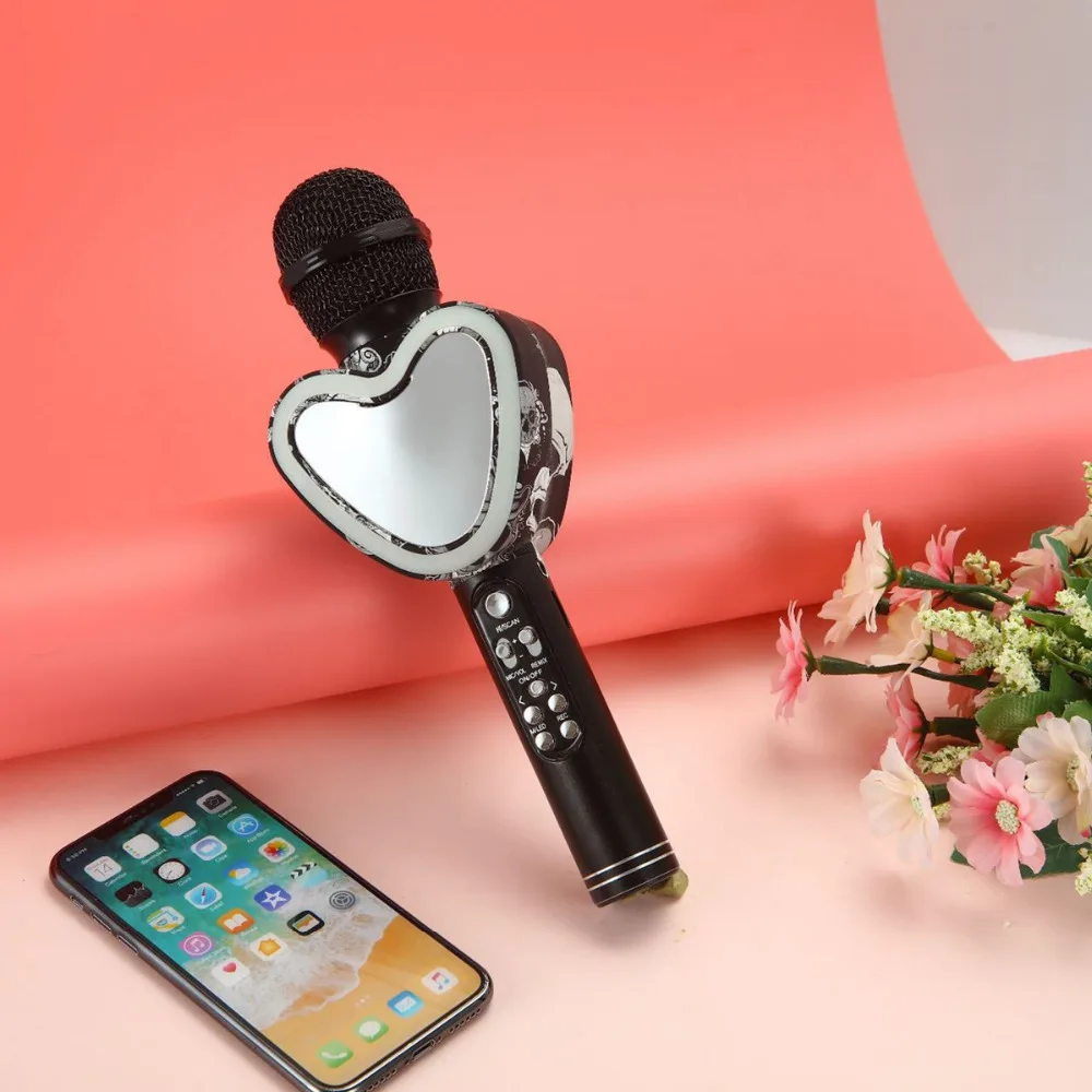 Беспроводной Bluetooth караоке Microphone3-in-1 портативный ручной микрофон Домашняя