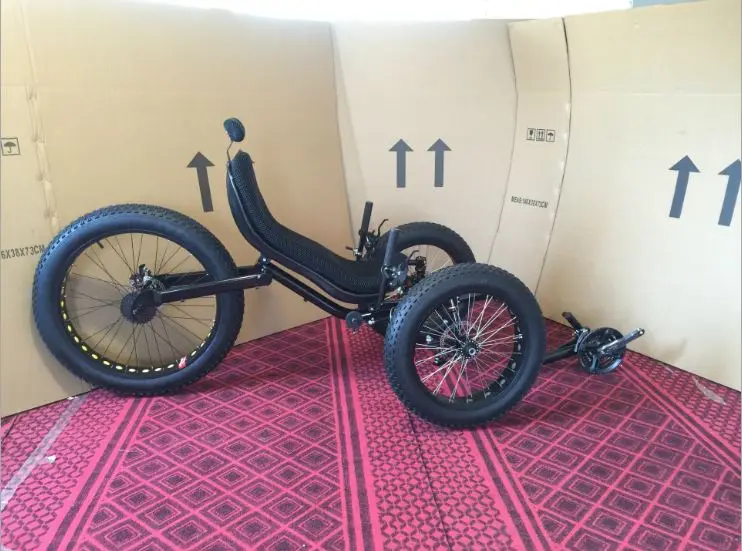 Лежачий велосипед углерода Волокно 26 дюймов сзади Уил дисковый тормоз колесная