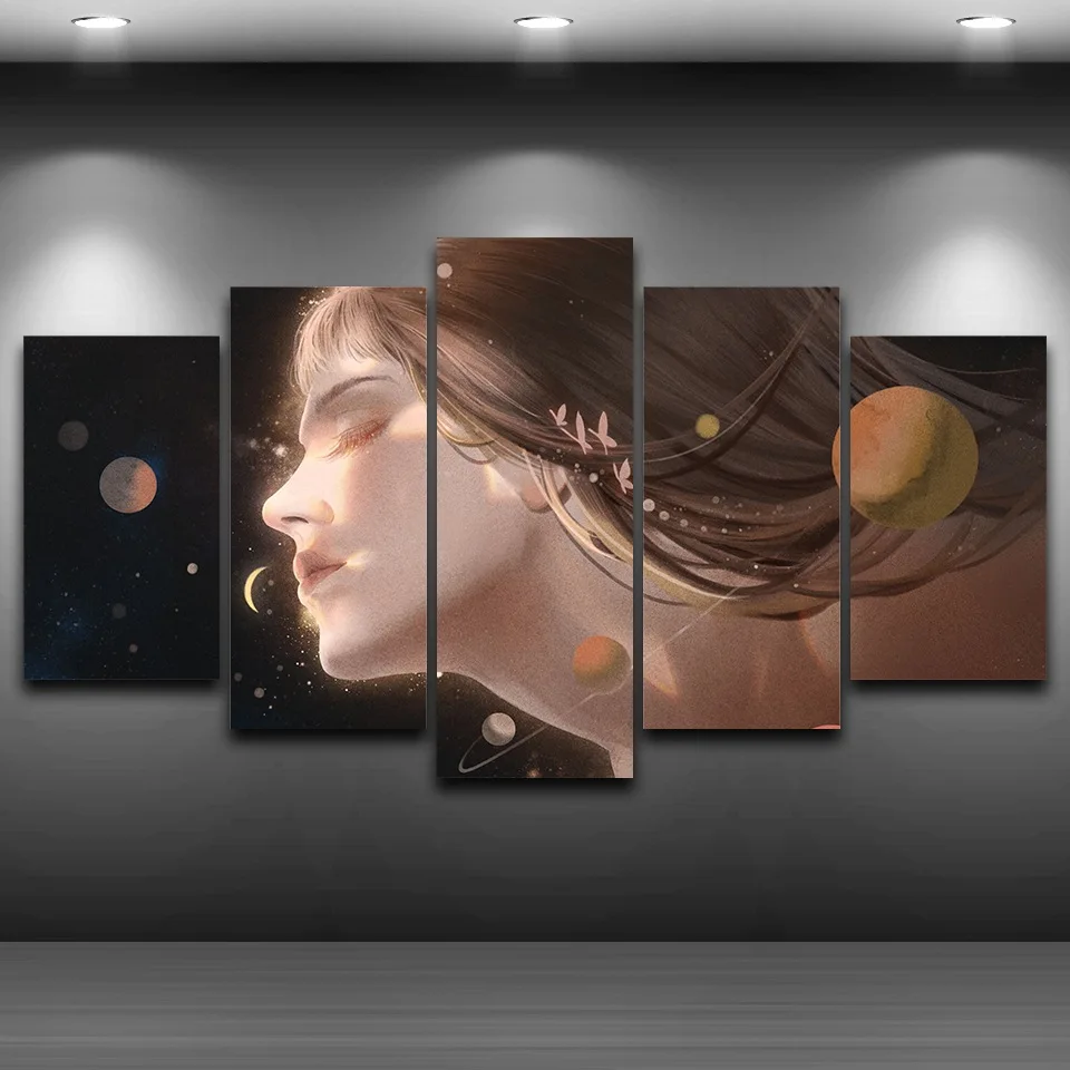 Домашний Декор роспись стены плакат Рамка HD с Куадрос современный 5 Панель