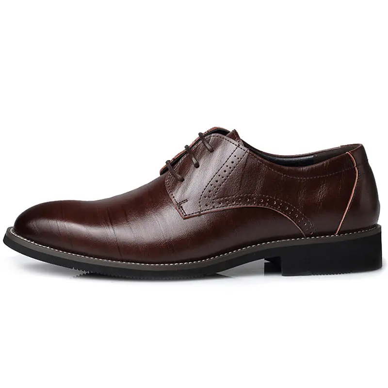 Genuine Leather Men's Dress Shoes British Style Fashion Lace Up Formal Oxford Classic Gentleman Plus Size 37-47 | Обувь