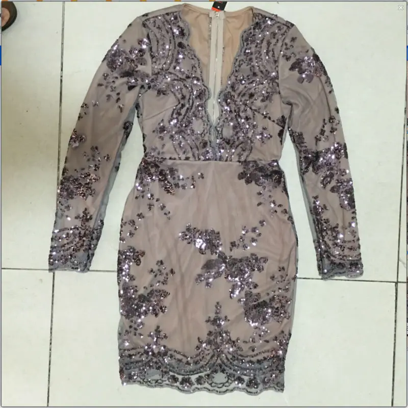 [Большая распродажа] Новое модное разноцветное сексуальное платье с глубоким v