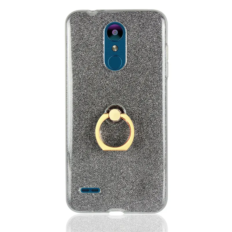 For LG K8 2018 Mobile phone case Bumpe luxury K9 protective Ring bracket shell Silicone TPU Back Cover soft |