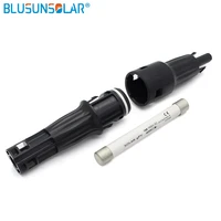 free shipping 1 sets ip68 1500v dc fuse connector for solar system with 15a fuse 1085mm