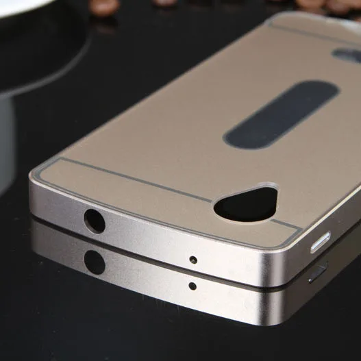 Двойной гибридный металлический алюминиевый бампер + задняя крышка Nexus 5 чехлы