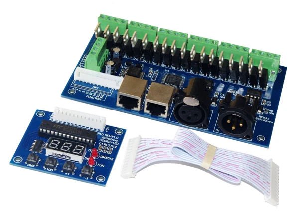 Оптовая продажа 1 шт. светодиодный цифровой дисплей декодер DMX512 XRL 3P RJ45 диммер