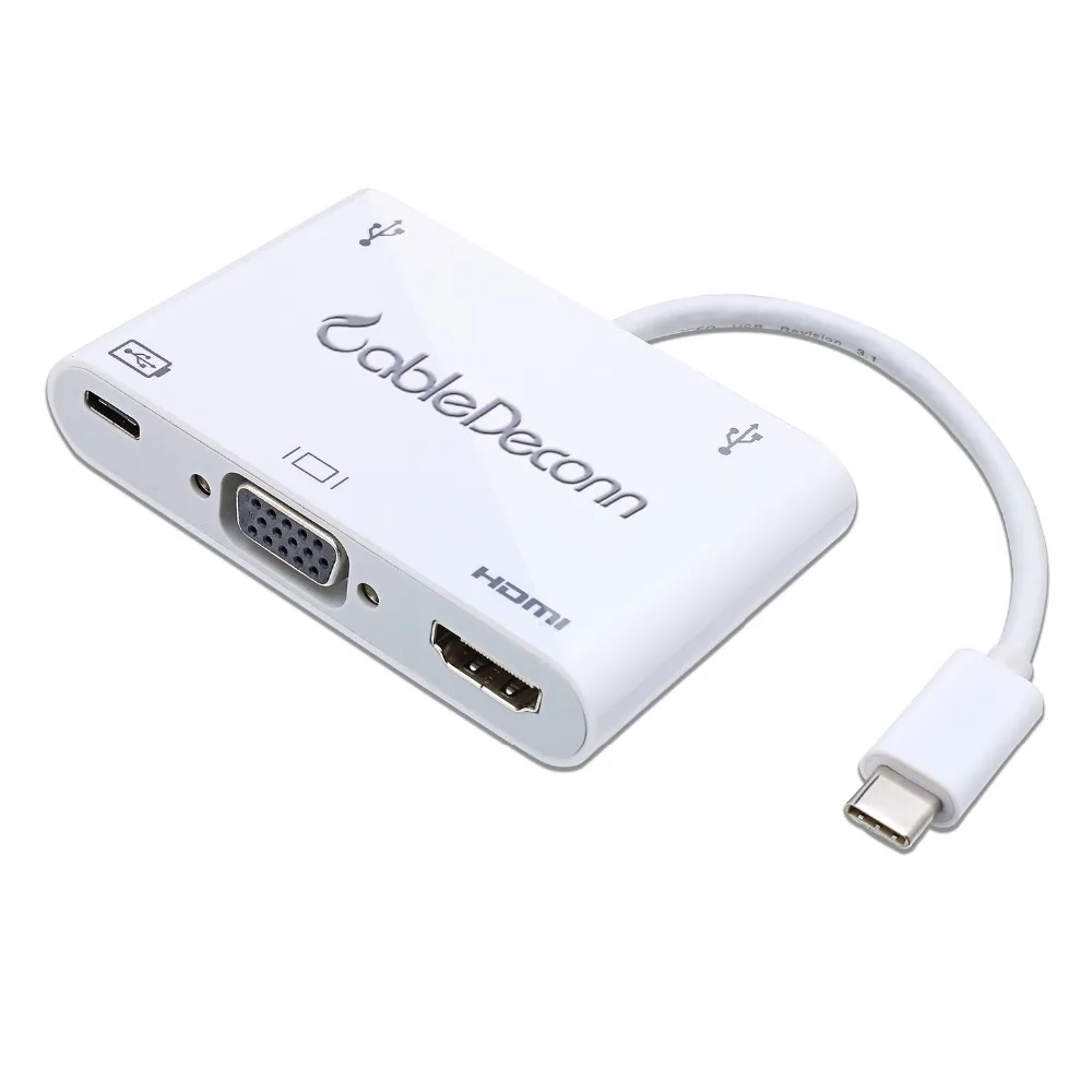 2017 USB C 3 1 type-c к HDMI VGA DisplayPort DP USB3.0X2 USB-C зарядное устройство одновременно