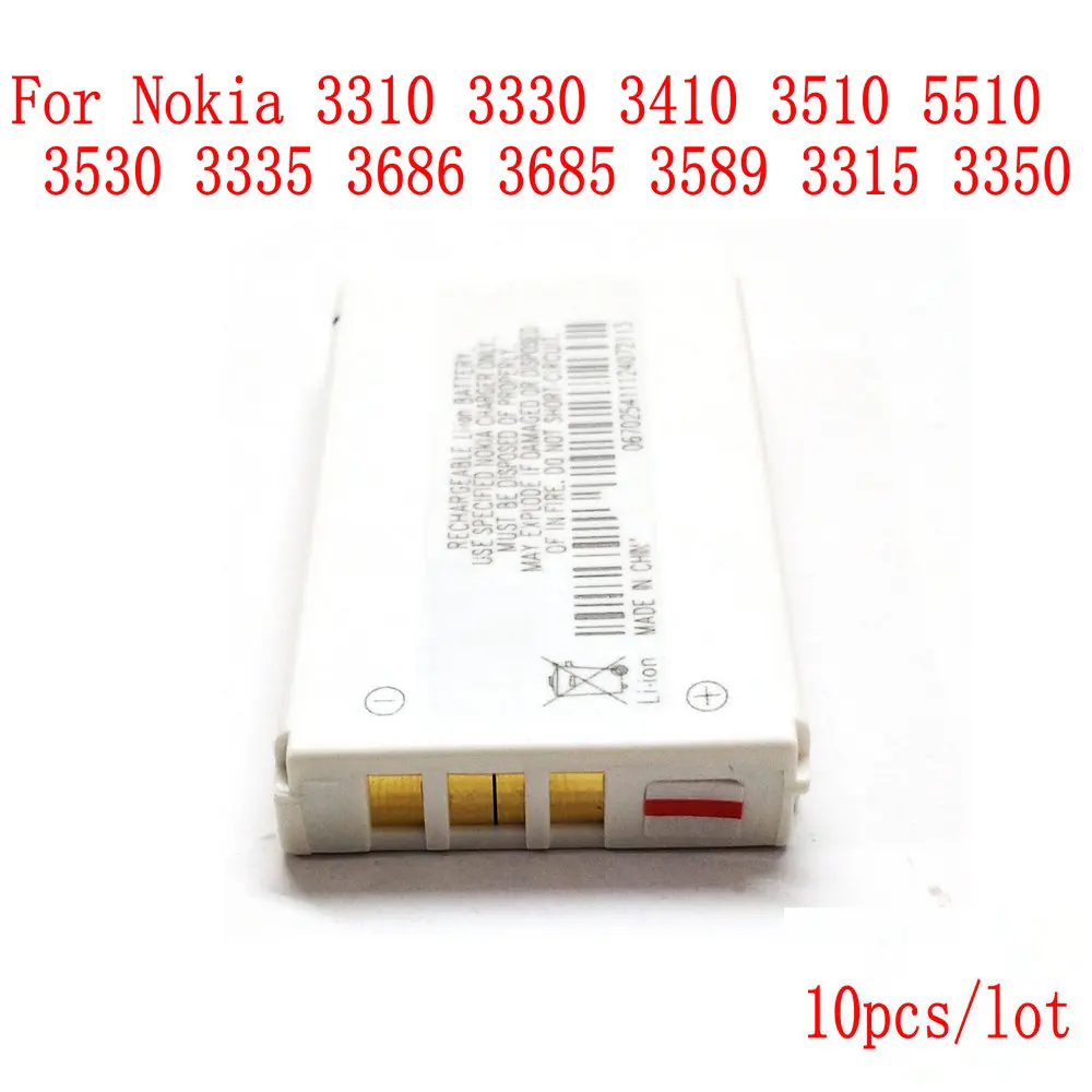 10 шт./лот высокое качество 1000 мАч аккумулятор BLC 2 для Nokia 3310 3330 3410 3510 5510 3530 3335 3686 3685