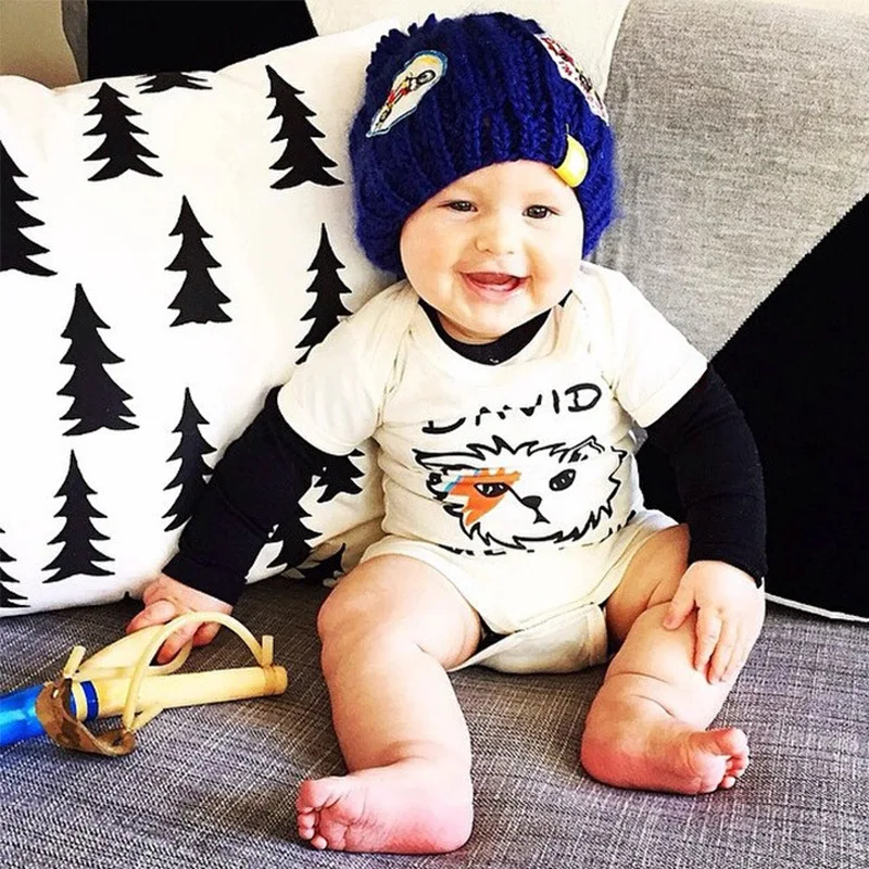 Летние милые костюмы из 100% хлопка для маленьких мальчиков детская одежда с