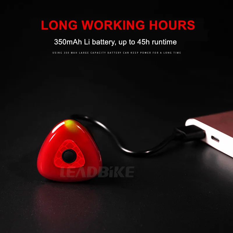 Leadbike светодиодный фонарь для велосипеда авто вкл/выкл с тормозным датчиком задний фонарь для велосипеда Flahlight водонепроницаемый USB Перезаряжаемый