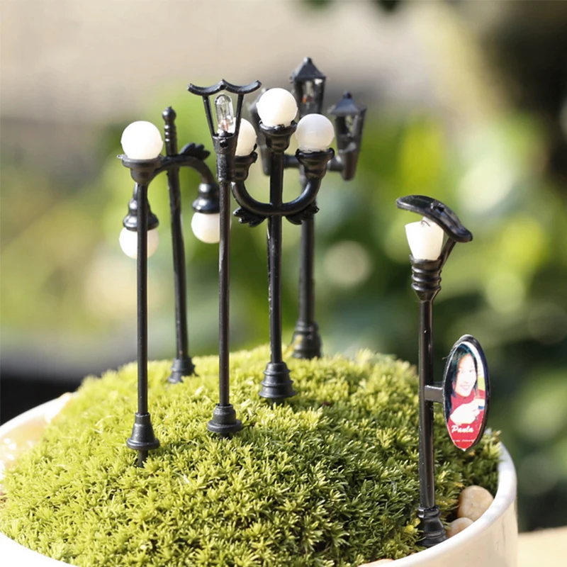 1 Pcs Craft Vintage DIY Miniature Lamp Creative Garden Mini Decoration Artificial Micro Landscaping | Дом и сад