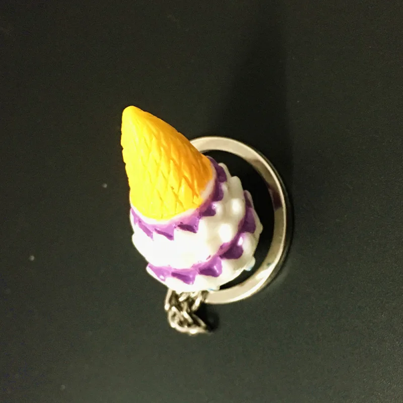 Новый дизайн 3D DIY Модель мороженого брелок мягкий конус из смолы материал подарок