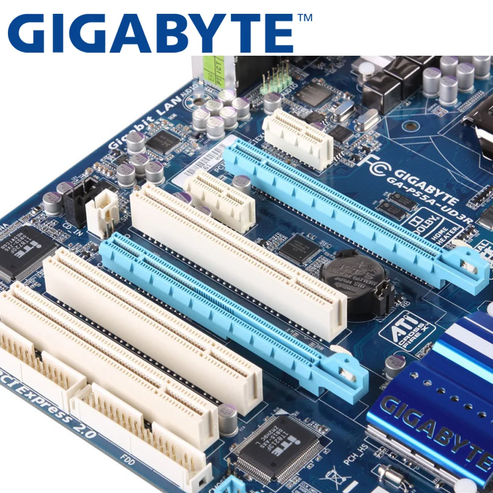 GIGABYTE GA P55A UD3R настольная материнская плата P55 розетка LGA 1156 i3 i5 i7 DDR3 16G ATX