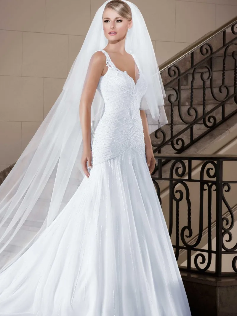 Винтаж Свадебное Платье 2017 Русалка Без Рукавов платье vestido де noiva халат mariage|robe de