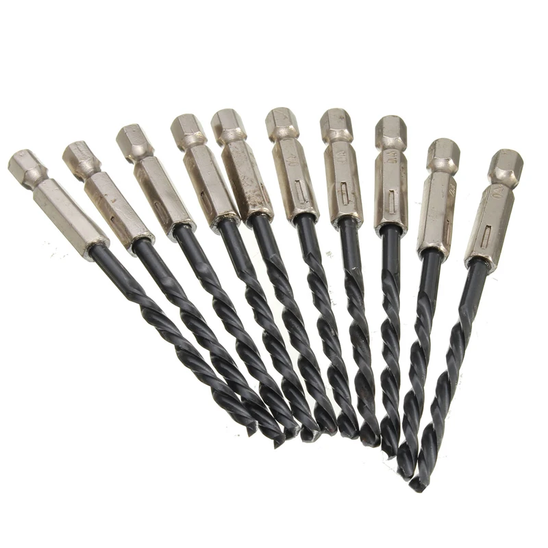 Набор сверл из быстрорежущей стали с титановым покрытием 10 шт./компл. 7 мм