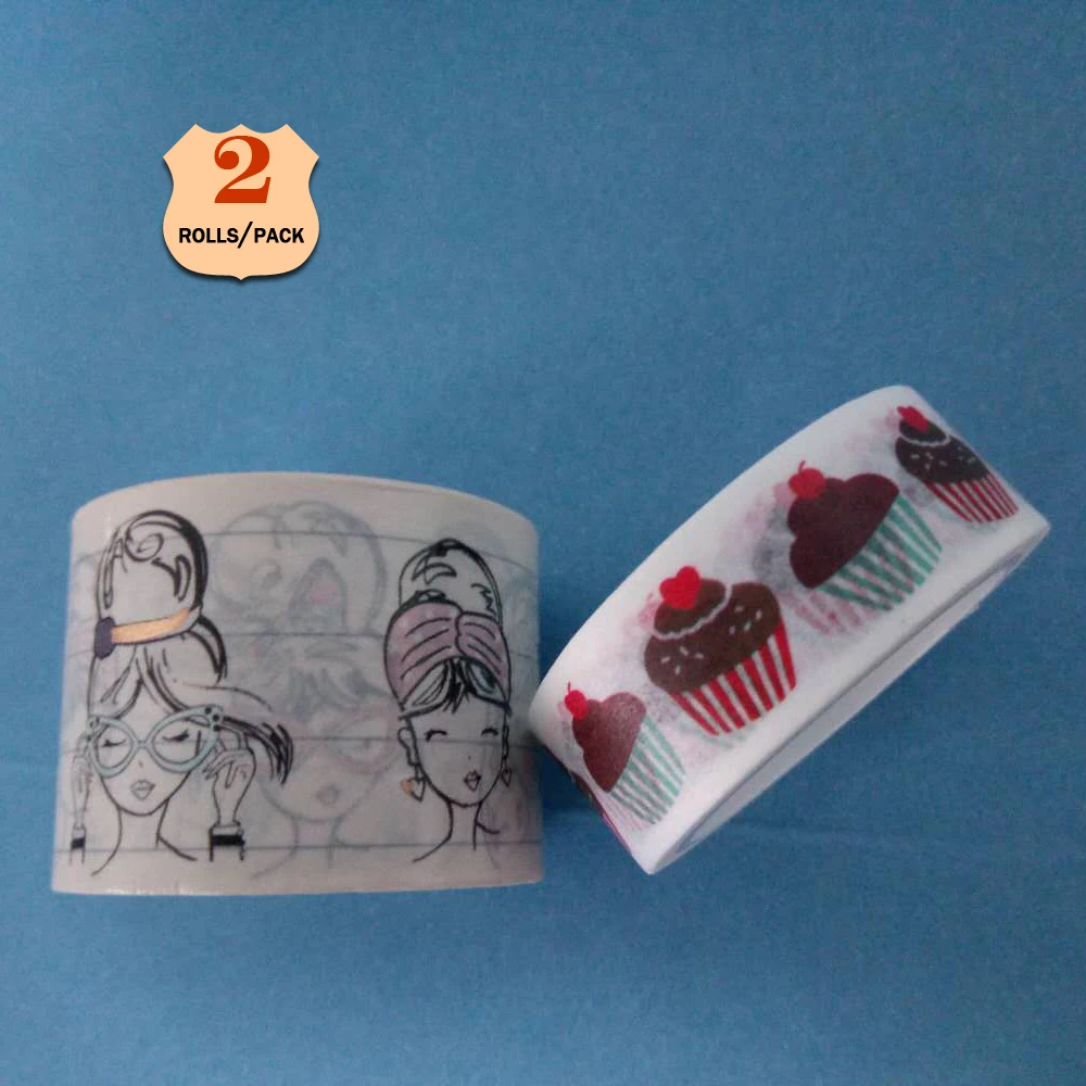 girl &amp cupcake pattern SET washi tape 2rolls per box masking planner decorative paper included | Дом и сад