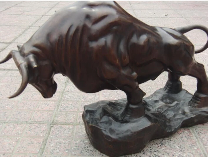 Бык бронзовые ремесла украшения для дома зарядка бык | Дом и сад