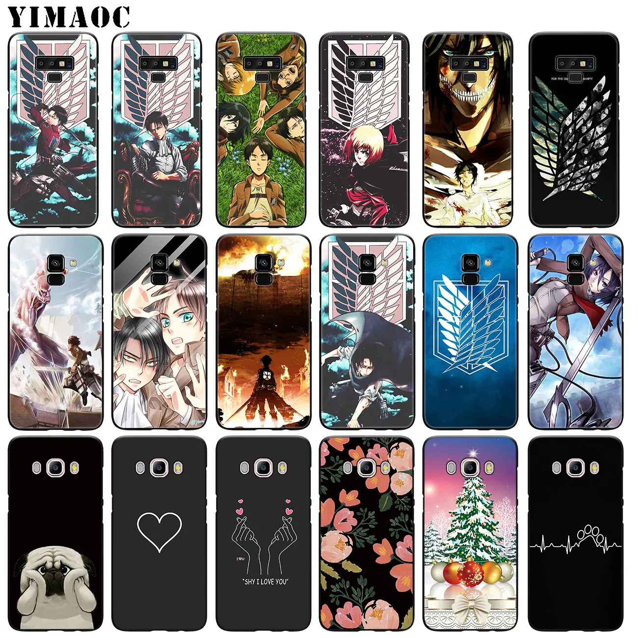 Мягкий силиконовый чехол YIMAOC Attack on Titan Mikasa для Samsung Galaxy A6 A9 A8 A7 2018 A3 A5 2016 2017 Note 9 8 10 Plus