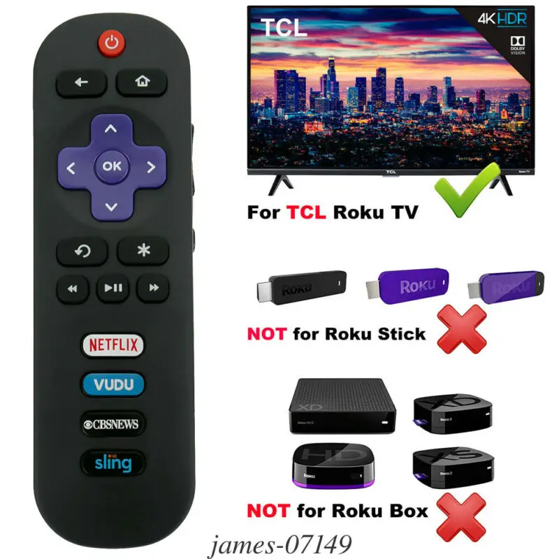 Новый пульт дистанционного управления RC280 подходит для TCL ROKU TV 65S405 43S405 с клавишами