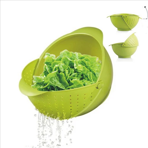 Super practical! Wash Rice Sieve Vegetable &ampFruit Cleaning Folding Basket Plastic Machine Storage Baskets cooking tools | Дом и сад