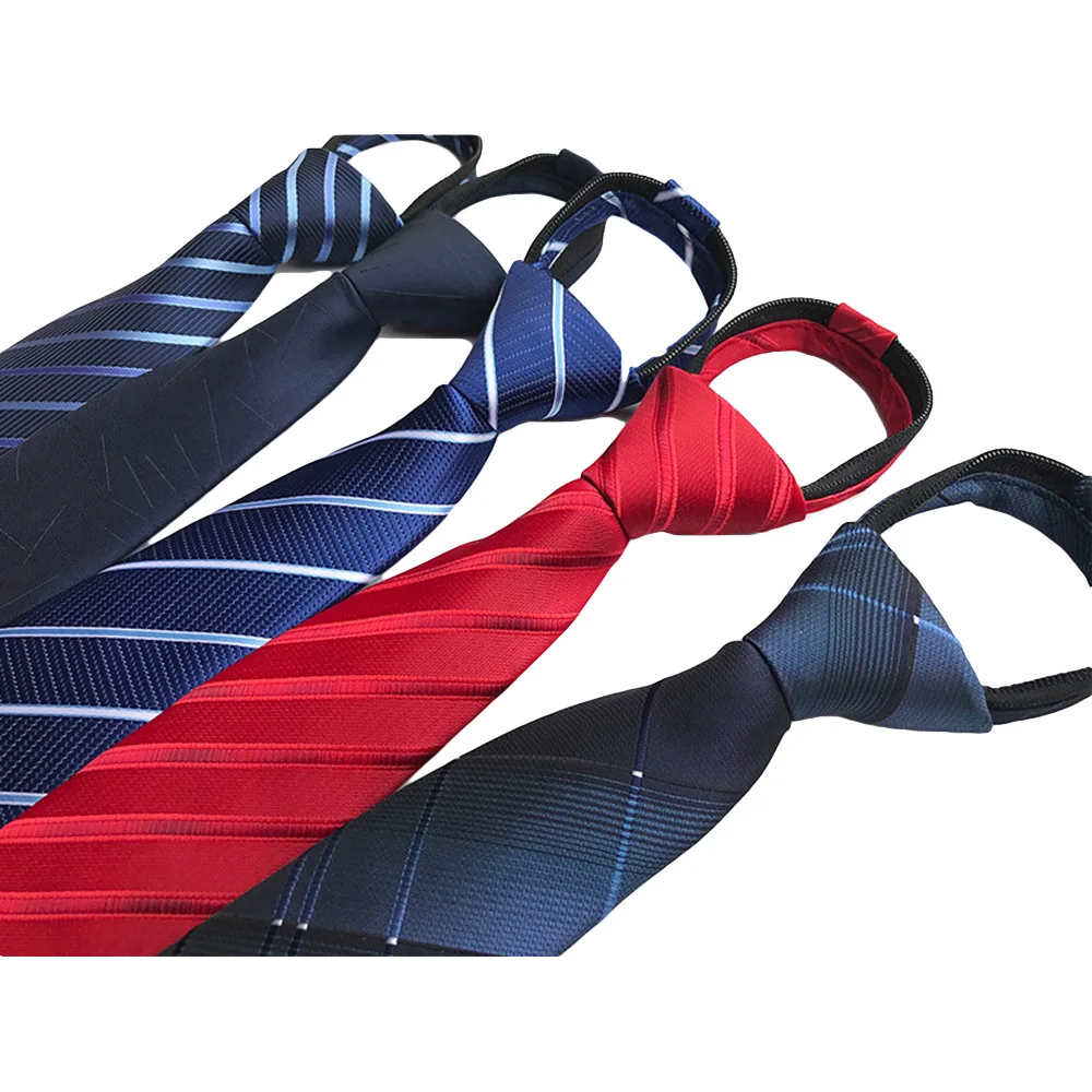 Мужской полосатый широкий галстук на молнии для свадебной вечеринки высокое
