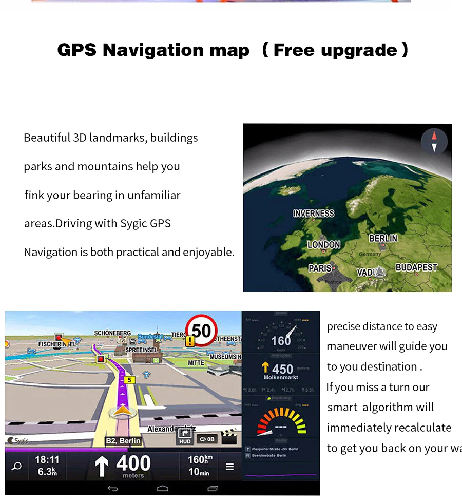 TOPSOURCE Автомобильные видеорегистраторы gps 4G ADAS 6,8" Android 5,1 Автомобильная камера wifi 1080P gps навигация avec enregistreur de voiture de recul изображение