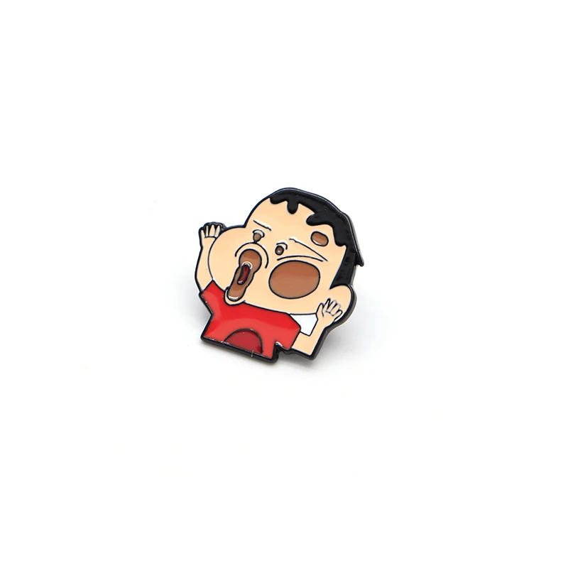 

30pcs/lot Cartoon Anime Brooches Crayon Shin-chan Enamel Pin for Boys Lapel Pin Hat/bag Pins Denim Jacket Brooch Badge A48