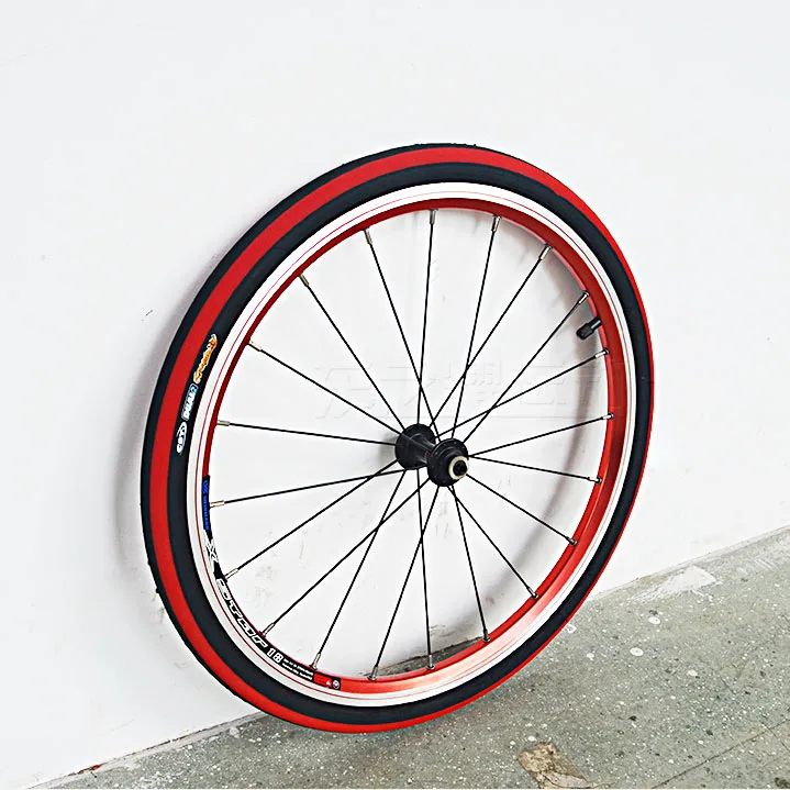 Black Red CST Speedway проволока 2" x 1 1/8" велосипедные шины 60TPI 451 с зацепленным ободом 6.8Bar/100PSI для Minivelo BMX Запчасти для складных велосипедов - Цвет: Black Red