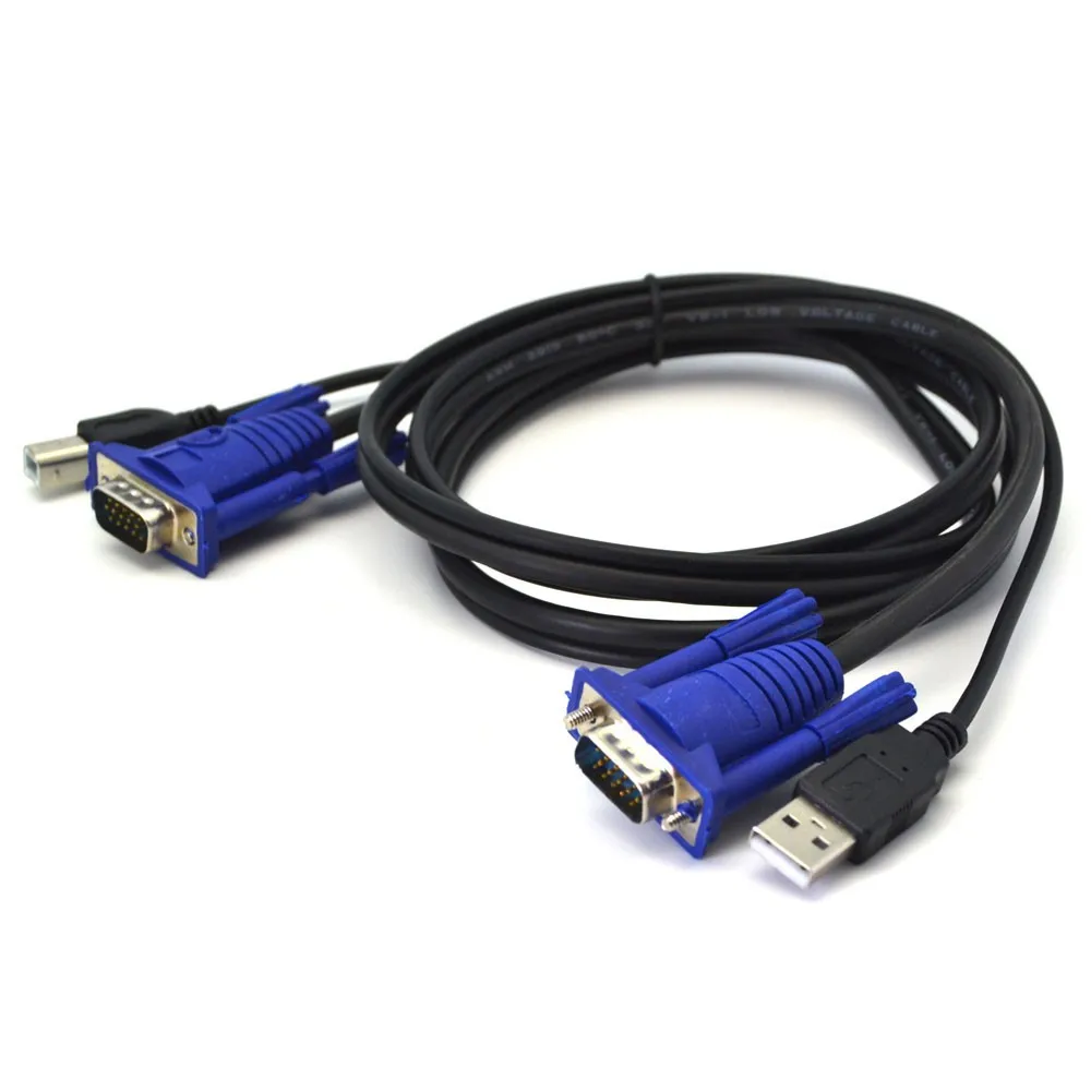 2 Порты и разъёмы USB 2.0 kvm переключатель Мышь клавиатура видео комплект с KVM