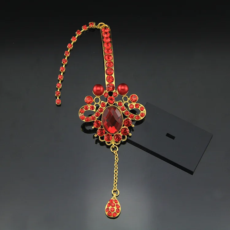 HIMSTORY индийский стиль КАПЛЕВИДНАЯ кристальная оправа свадебные аксессуары для