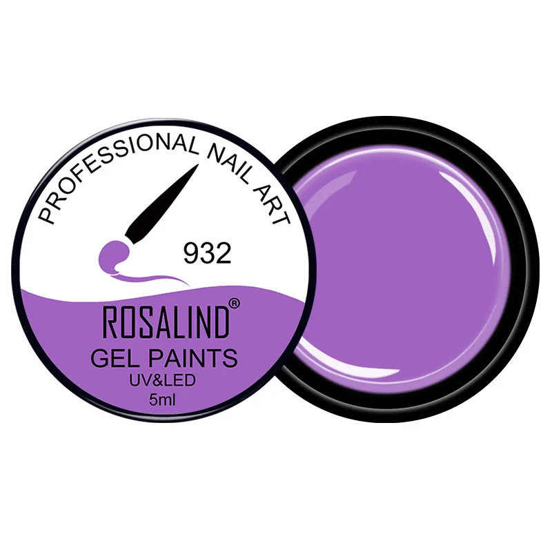 RF932 ROSALIND 5 мл Гель-лак для рисования 142 цветов набор гель-лаков для ногтей для маникюра Сделай Сам верхнее Базовое покрытие Hybird дизайн праймер для ногтей - Цвет: RF932
