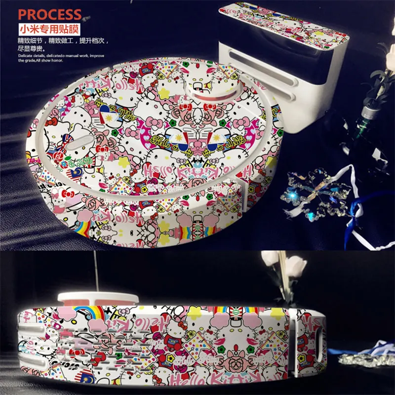 Виниловая пленка Hello Kitty для Xiaomi Robot Cleaner MI защитная 17833|wrap vinyl|wrap filmwrap skin |