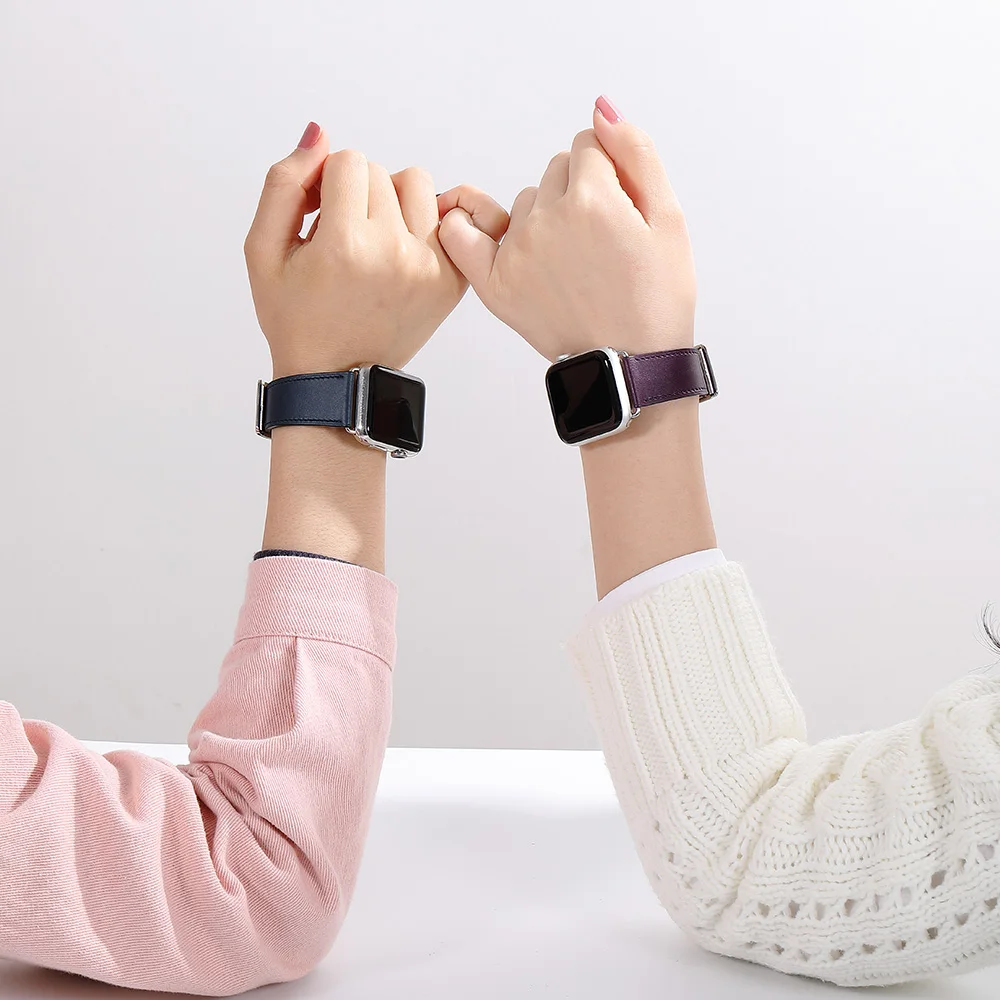 CHIMAERA совместимый для наручных часов Apple Watch, версии кожа 44 мм 40 мм, 42 мм, 38 мм, версия 4/3/2/1 подходит для наручных часов iWatch, ремешок наручных часов Apple Watch, версии