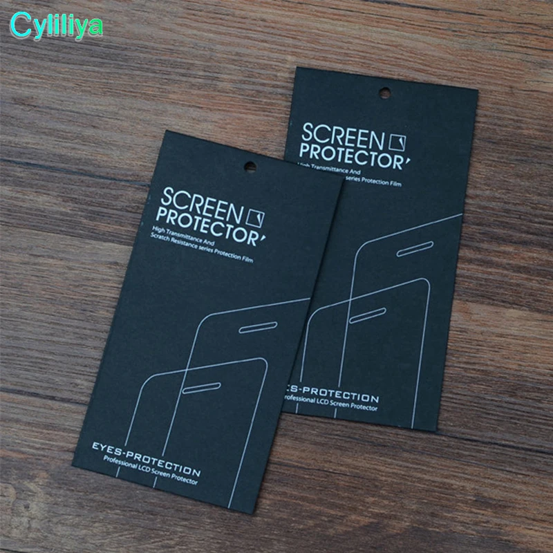 2000 шт. Универсальный крафт Розничная упаковка для закаленного стекла защитная