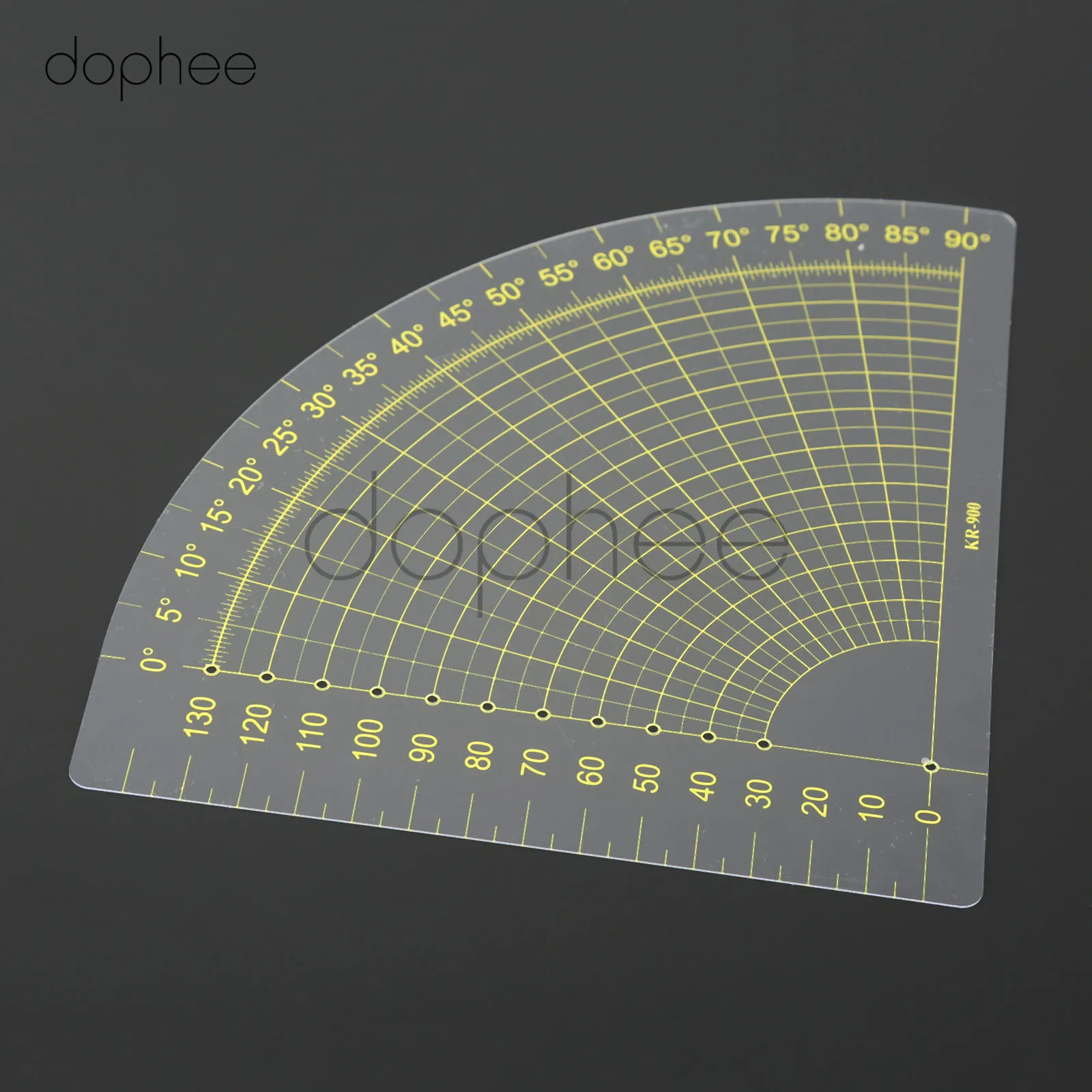 Dopee 1 шт. пластиковая стеганая линейка секционная Лоскутная скрапбукинга круглая Веерная линейка для швов для ног DIY Швейные Инструменты для шитья на заказ