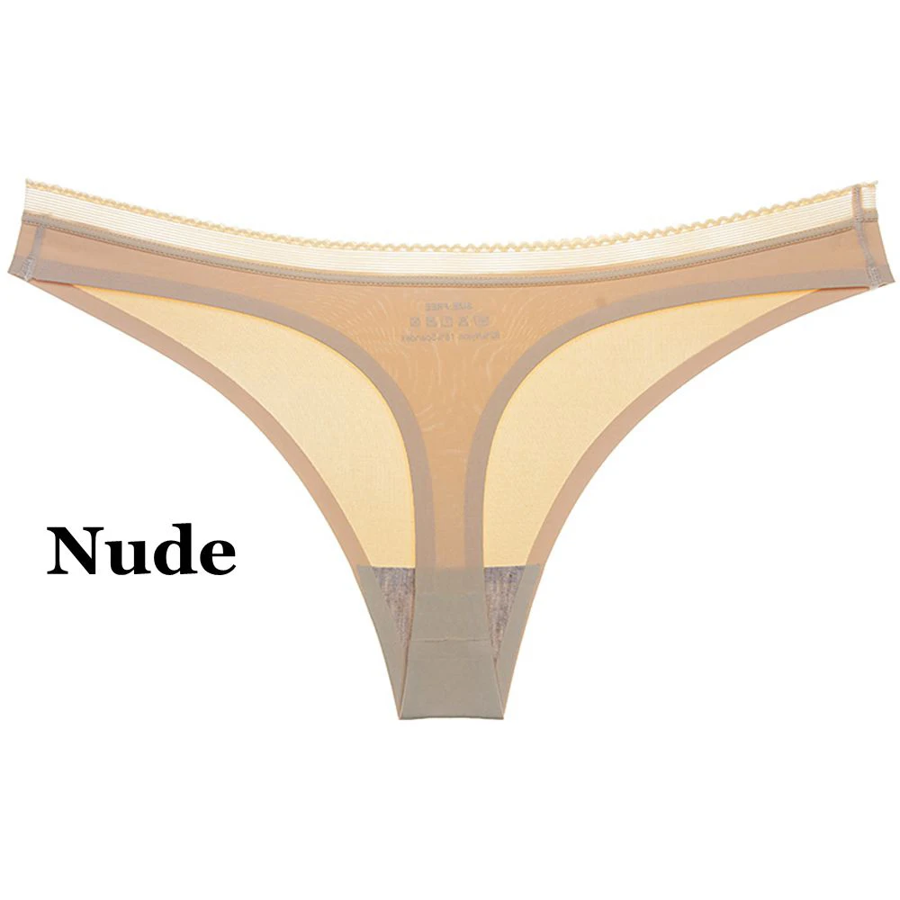 Style1-nude Горячее предложение, женское нижнее белье, сексуальные хлопковые трусики для женщин, стринги, одноцветные бесшовные стринги, трусики, нижнее белье - Цвет: Style1-nude
