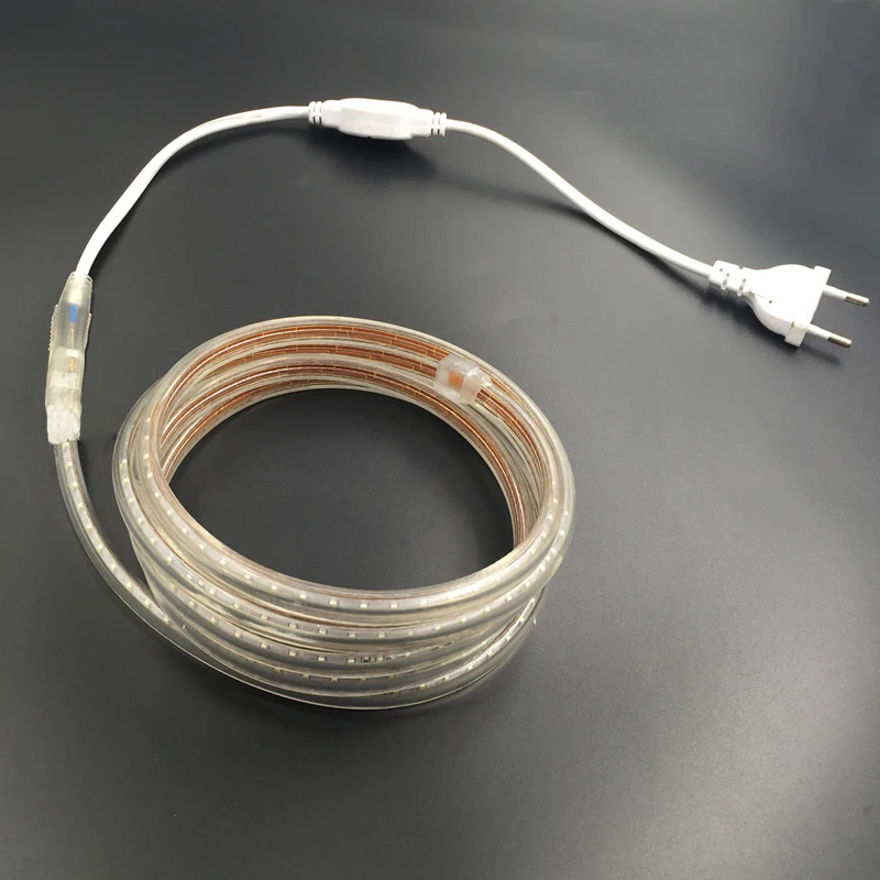 5 м, 10 м, 15 м, 20 м, 25 м, 30 м, СВЕТОДИОДНАЯ лента SMD 3014, 220 В, водонепроницаемый гибкий светодиодный светильник, лента 220 В, кухонная уличная садовая лампа с европейской вилкой