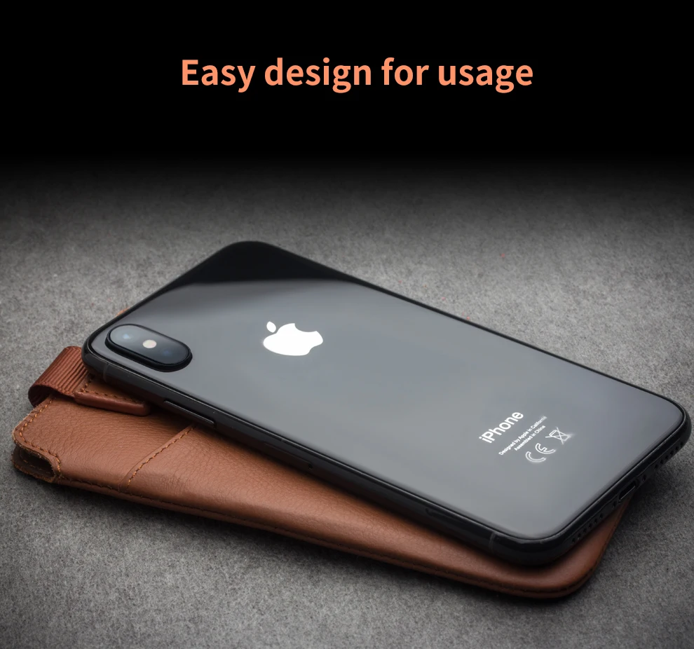 QIALINO Чехол-сумка для iphone X, чехол из натуральной кожи для iphone X, чехол-кошелек с отделением для карт, Роскошные ультратонкие аксессуары, сумка 5,8 дюймов