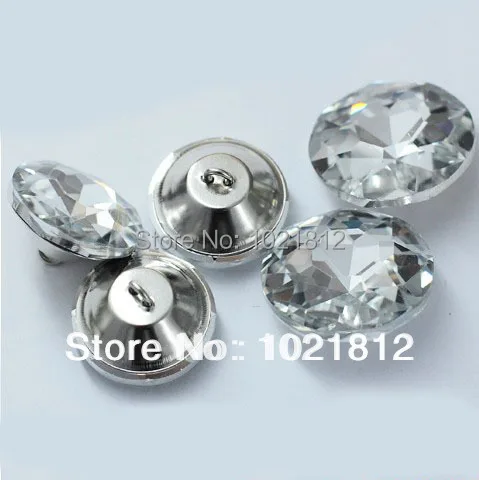 

20pcs Crystal Shiny Sparkling Sofa Buttons Headboard Buttons Wall Decor Sofa Decor Gemstone Pattern Buttons Transparent 25mm