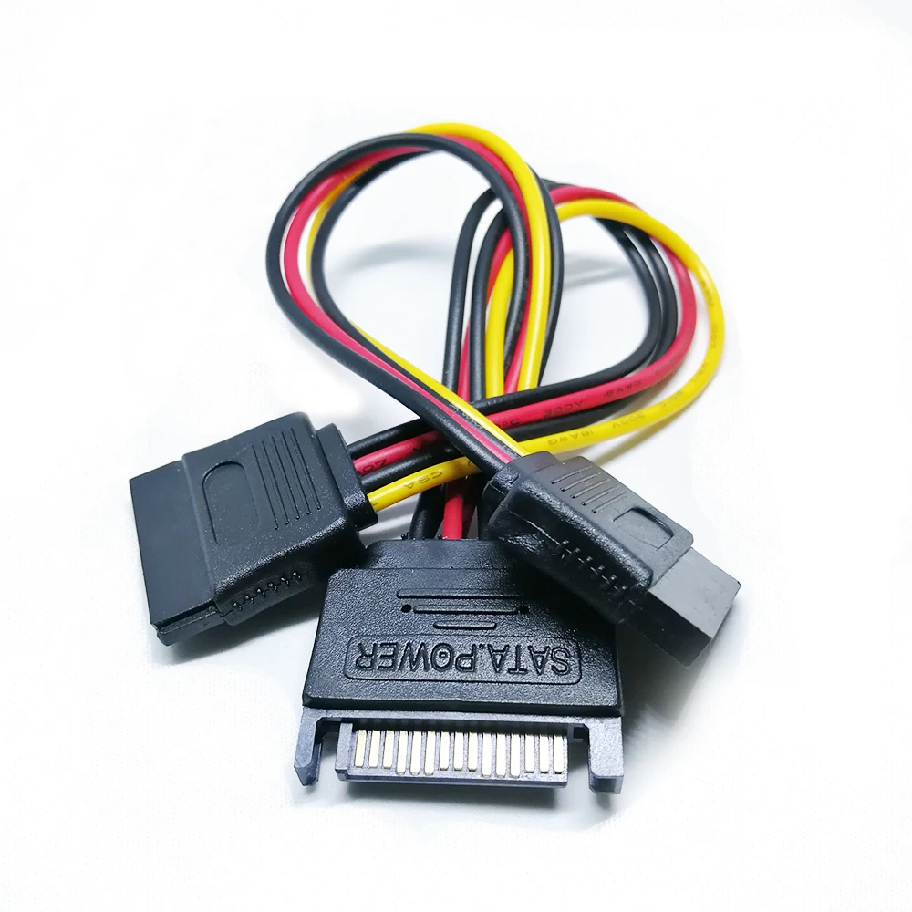SINCILIAN 5 шт сплиттер кабель SATA 15Pin жесткий диск силовой провод удлинитель 90