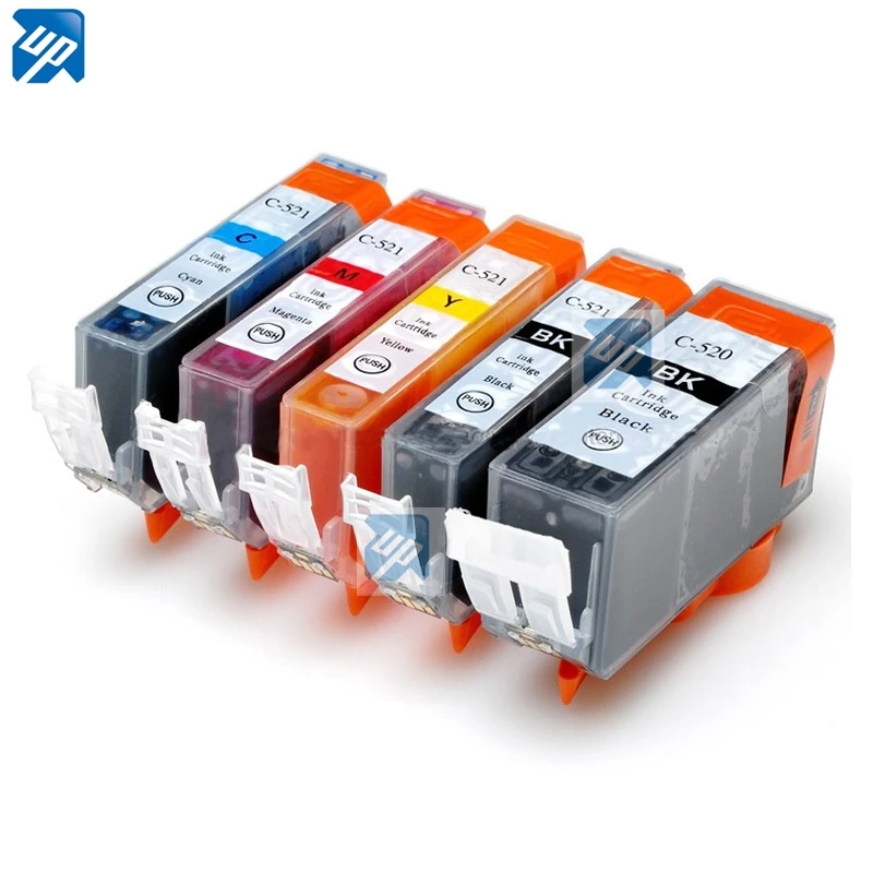 5PGI-520 PGI 520BK CLI 521 чернильные картриджи для принтера canon PIXMA MP540 MP550 MP560 MP620 MP630 MP640 iP3600