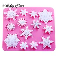 3d christmas decorations snowflake lace chocolate party diy fondant baking cooking cake decorating tools silicone mold t0026