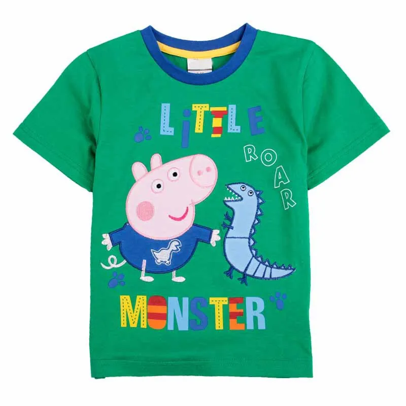 5pieces /lot new 2014 summer peppa pig baby boys t shirt fashion kids apparel brand tunic top short t-shirt | Мать и ребенок