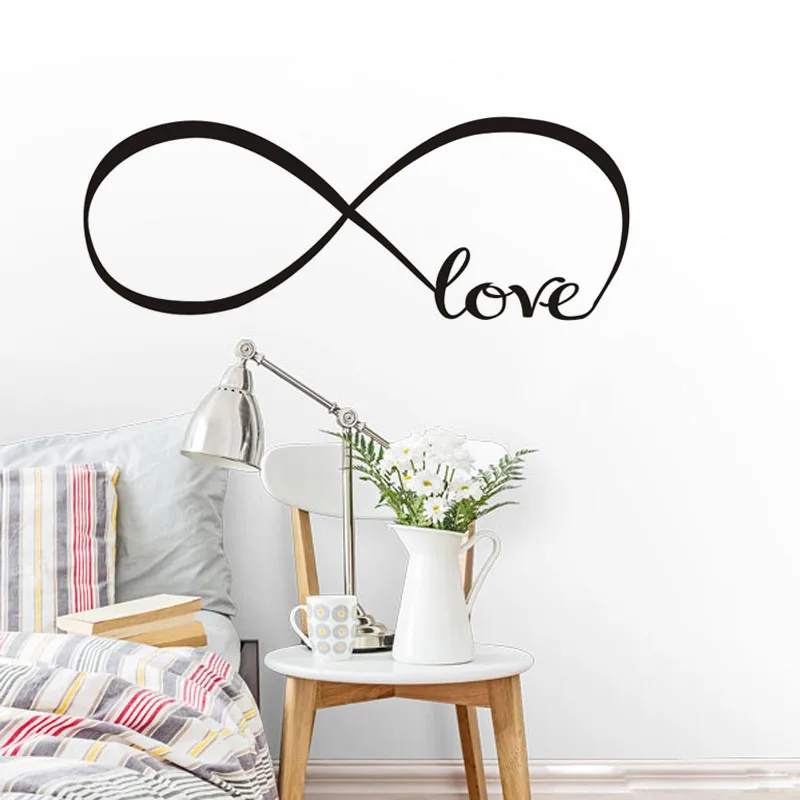 Виниловые наклейки на стену Love Forever декор для спальни гостиной художественные