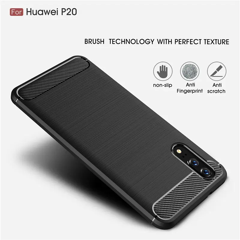 Whyes для huawei P20 Lite Pro Чехол оснащен силиконовый чехол случаях из углеродного