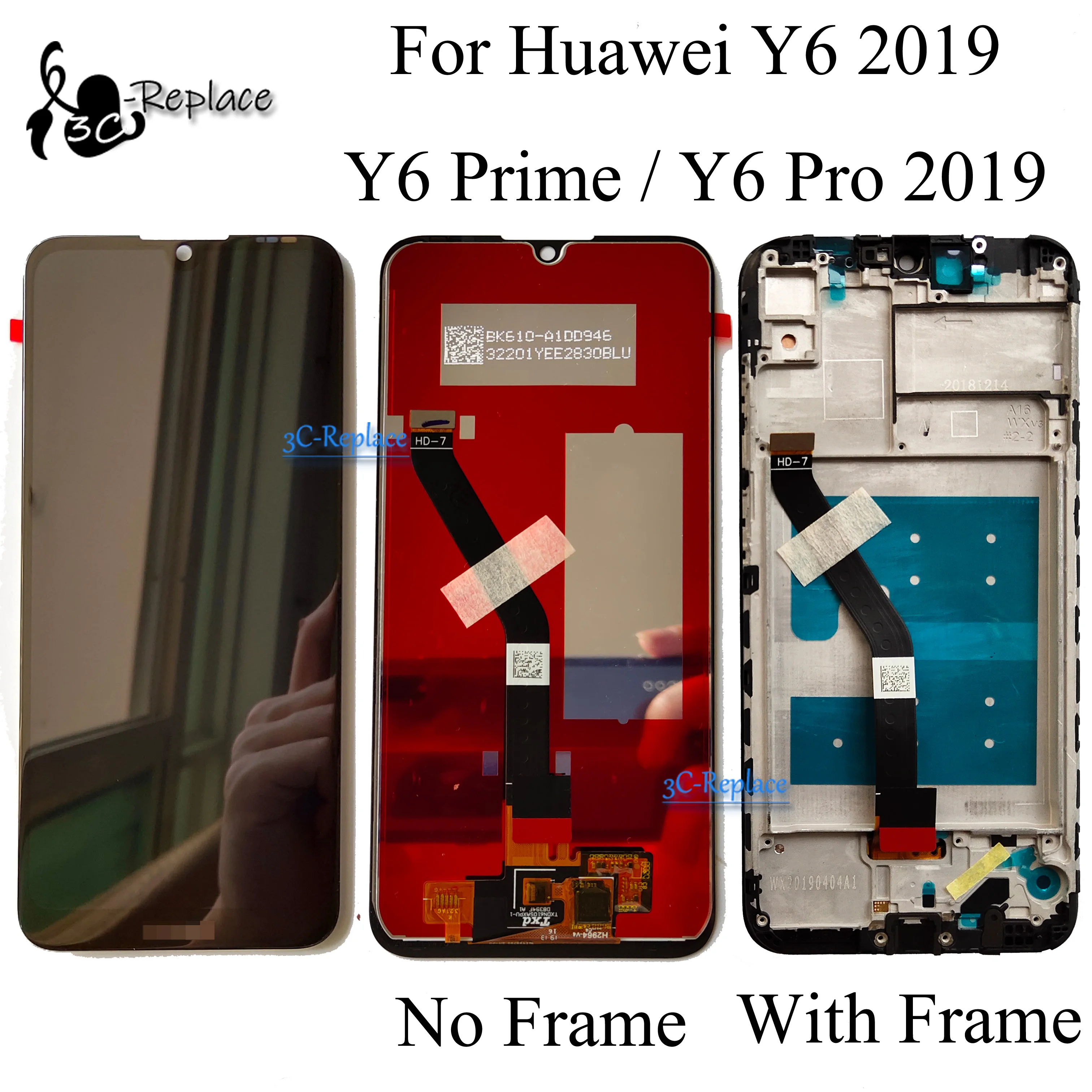 Оригинальный черный ЖК дисплей 6 1 дюйма для Huawei Y6 2019 / Prime Pro сенсорный экран