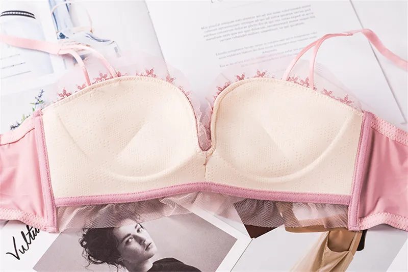 Sexy Lace Bra Briefs Set For Women Push Up Lingerie Bralette Seamless Panties Wire free Brassiere Underwear
