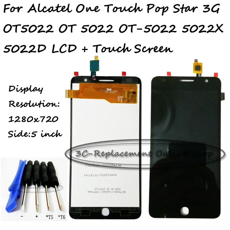 Для Alcatel One Touch Pop Star 3G OT5022 OT 5022 5022X 5022D ЖК дисплей + кодирующий преобразователь